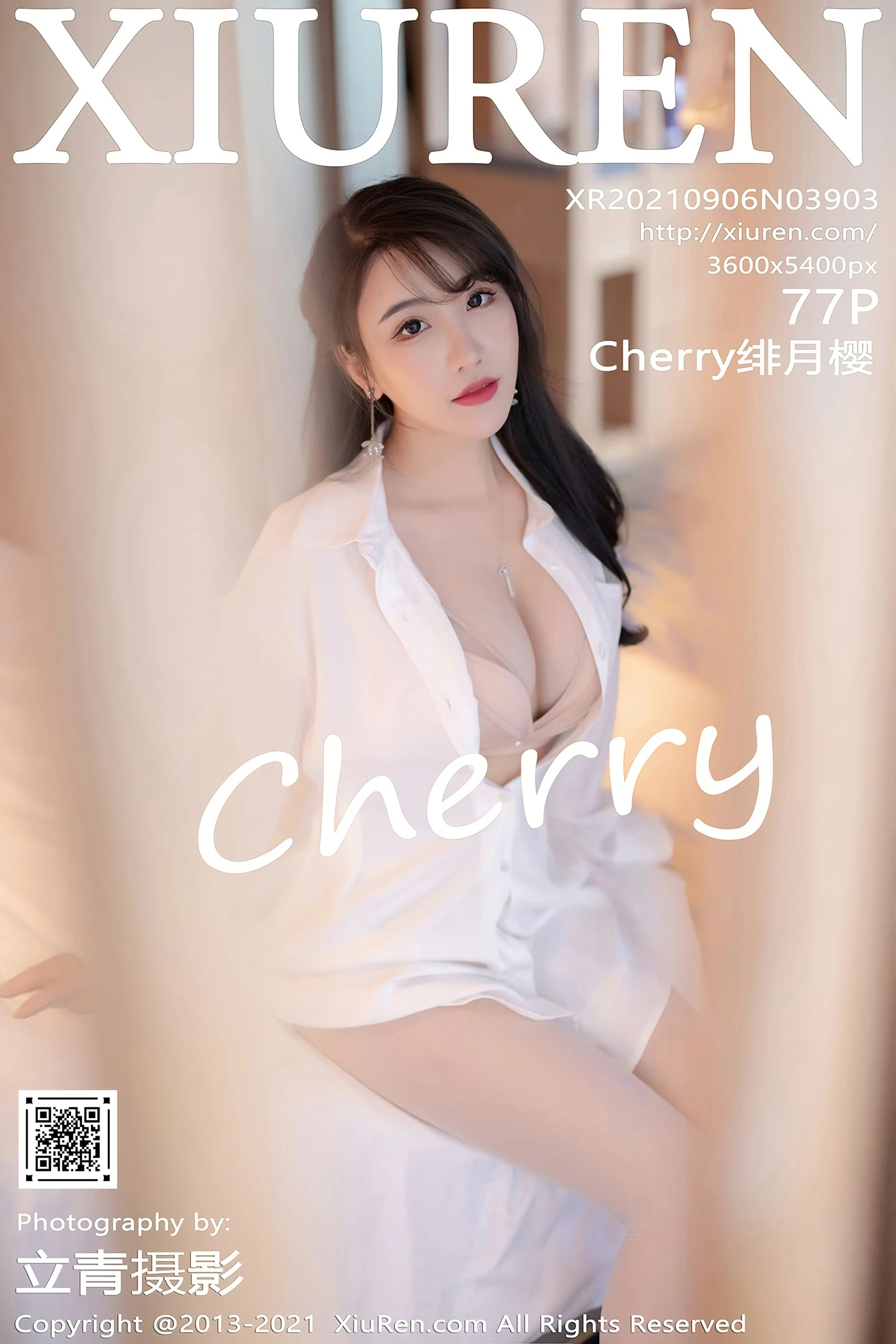 [XiuRen秀人网]VOL.3903 女神Cherry绯月樱深圳旅拍白衬衣配肉丝裤袜秀丰满身材诱惑写真77P-秀人网官方网站